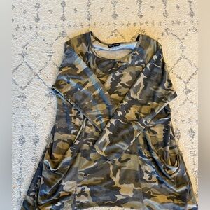 Camouflage Long Sleeve Tunic with pockets